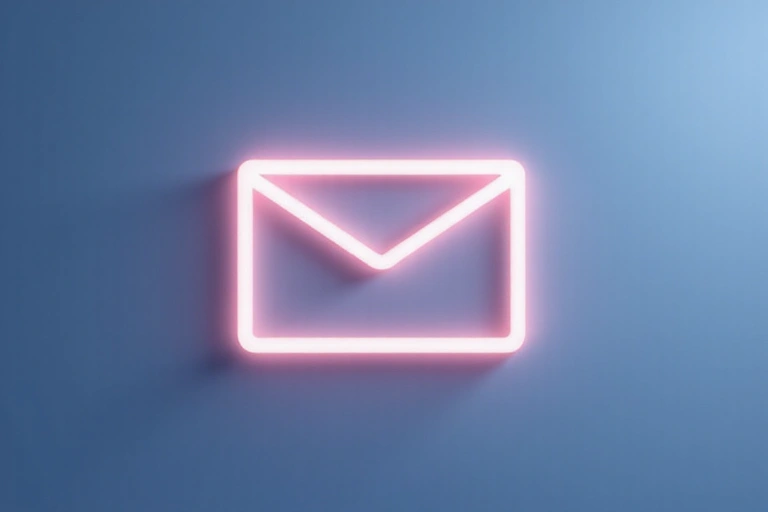 Icono de un sobre de correo electrónico en una interfaz digital, simbolizando la comunicación y el contacto.